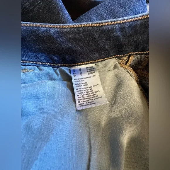 AEO American Eagle Jegging, Denim X4 Stretch, Size 12 - Picture 4 of 5